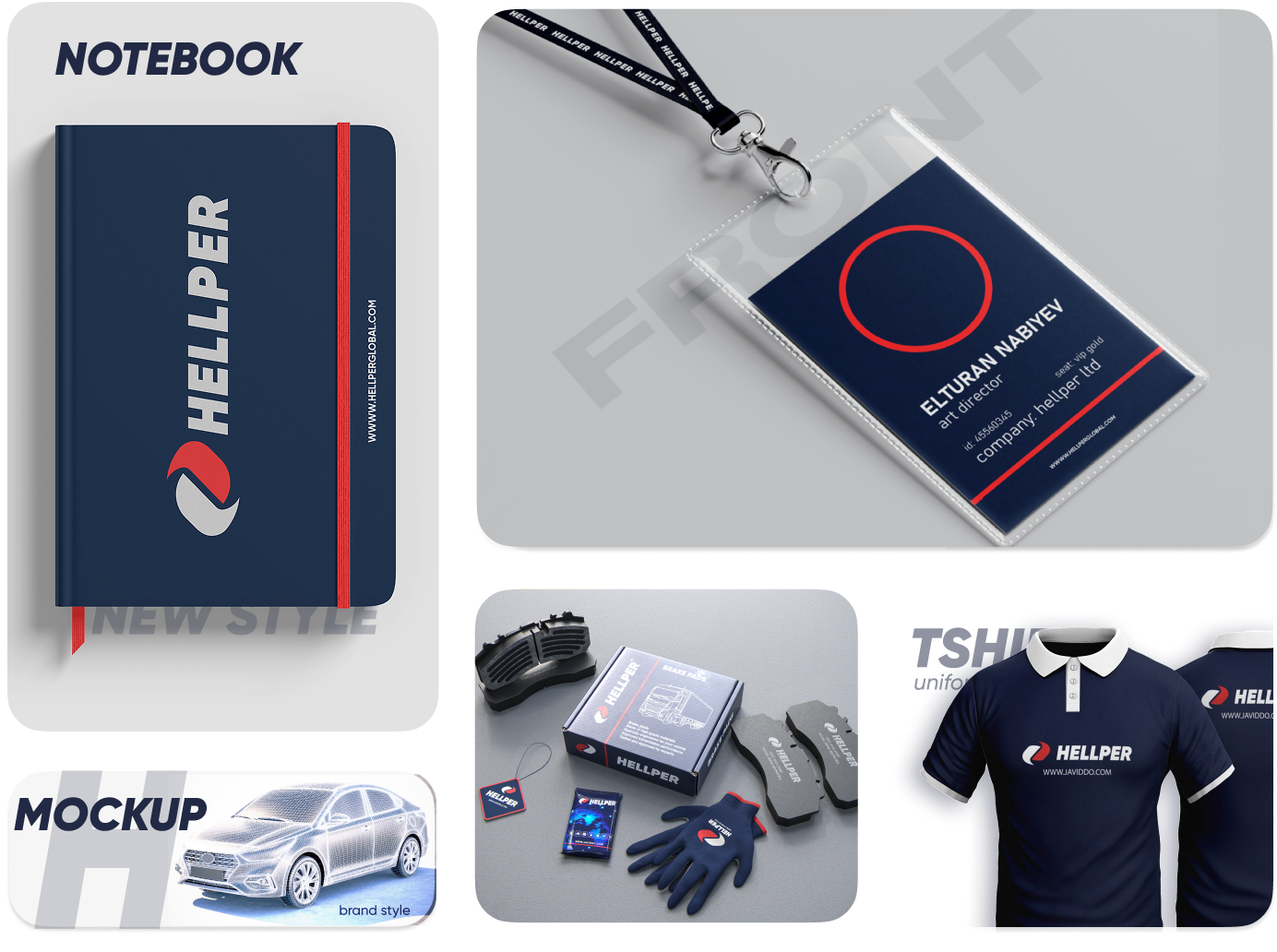 Hellper branded products design