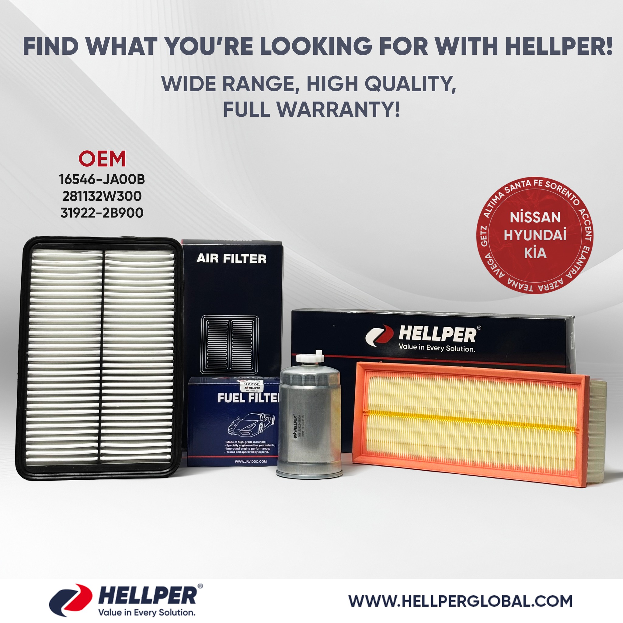 Hellper provides a wide range of high quality car spare parts with full warranty
